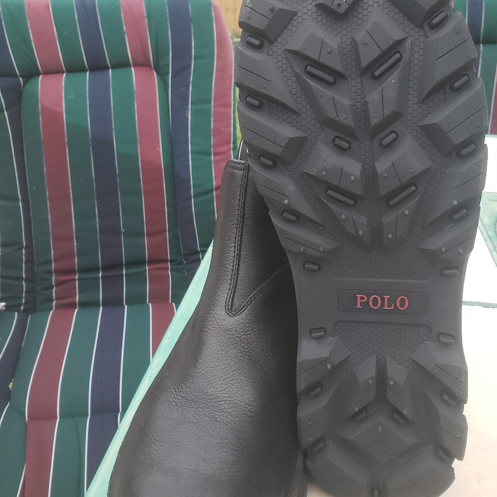 POLO RALPH LAUREN leather men's Chelsea Boots - Picture 2 of 4